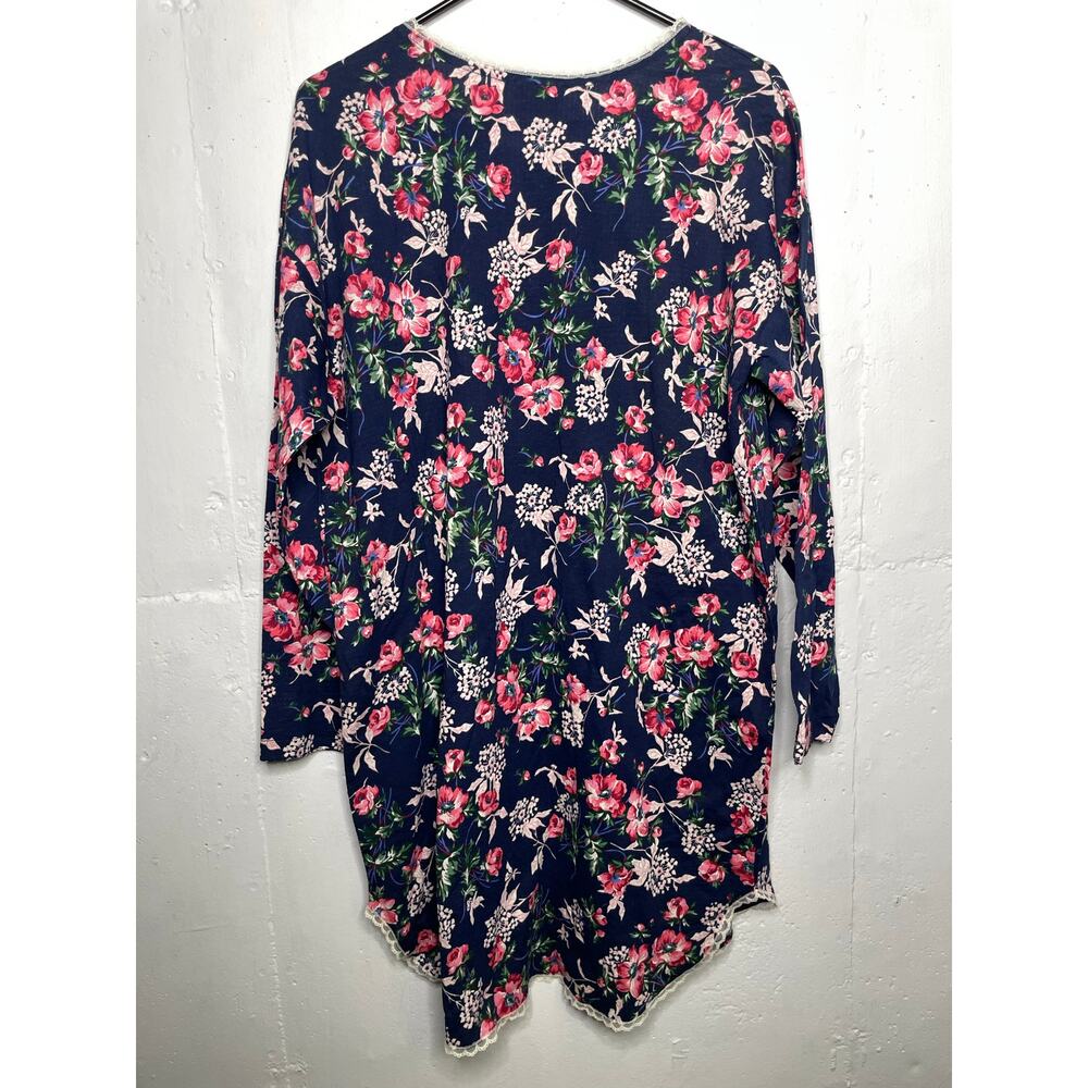 NEW DEADSTOCK GOLD LABEL Victorias Secret Sleep Dress Floral M/L 100% Cotton - Picture 7 of 9